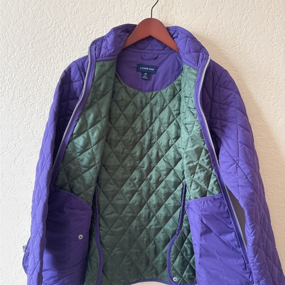 Lands' End Women's Vibrant Purple Quilted Puffer Jacket - Picture 5 of 8